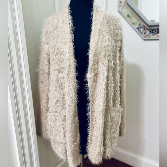 NWT Colleen Lopez Fuzzy Open Cardigan - Picture 2 of 13
